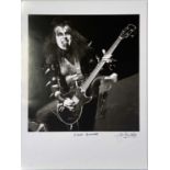 GENE SIMMONS / KISS - PHOTOGRAPHER SIGNED PRINT.