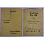 THE BEATLES INTEREST - BEATLES ERA CLUB MEMBERSHIP CARDS.