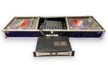 DJ SETUP - TURNTABLES, MIXER & AMP