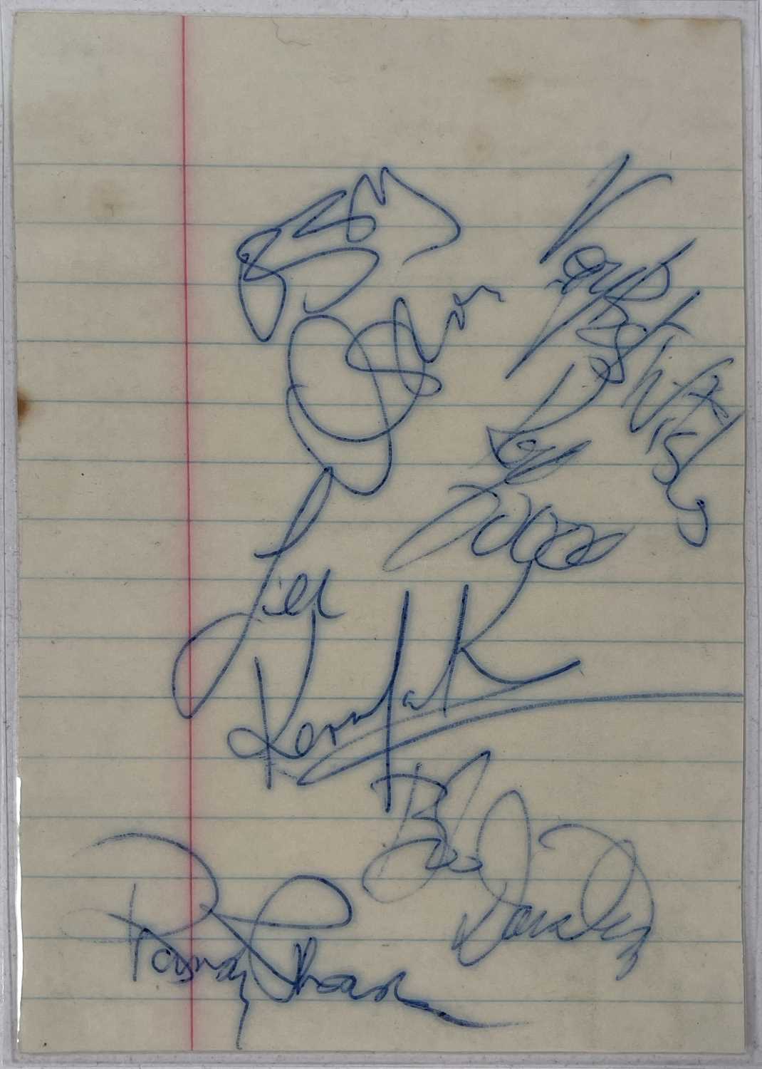 OZZY OSBOURNE - SIGNED PAGE.