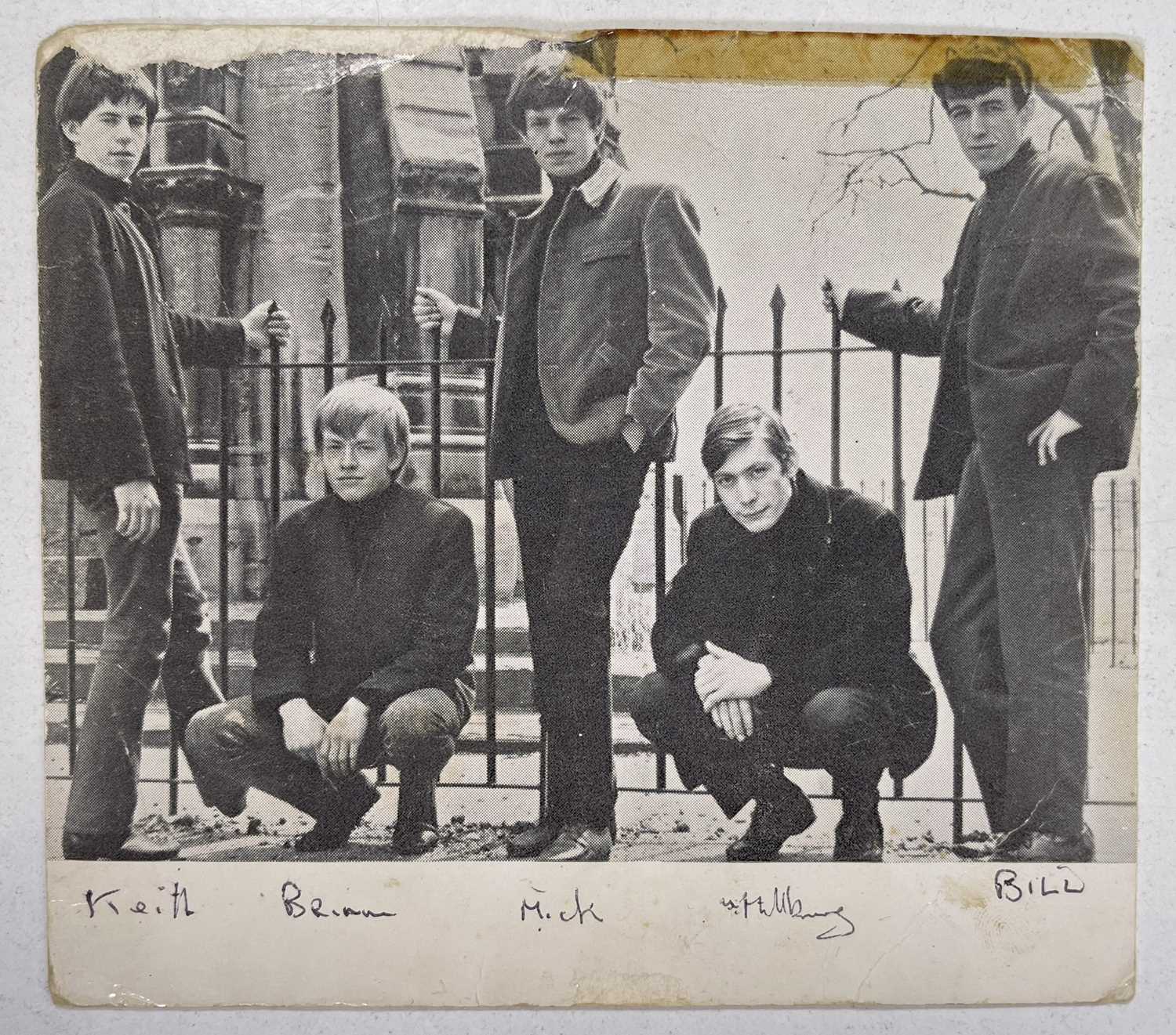 THE ROLLING STONES - FULLY SIGNED EARLY FAN CLUB CARD. - Image 2 of 2