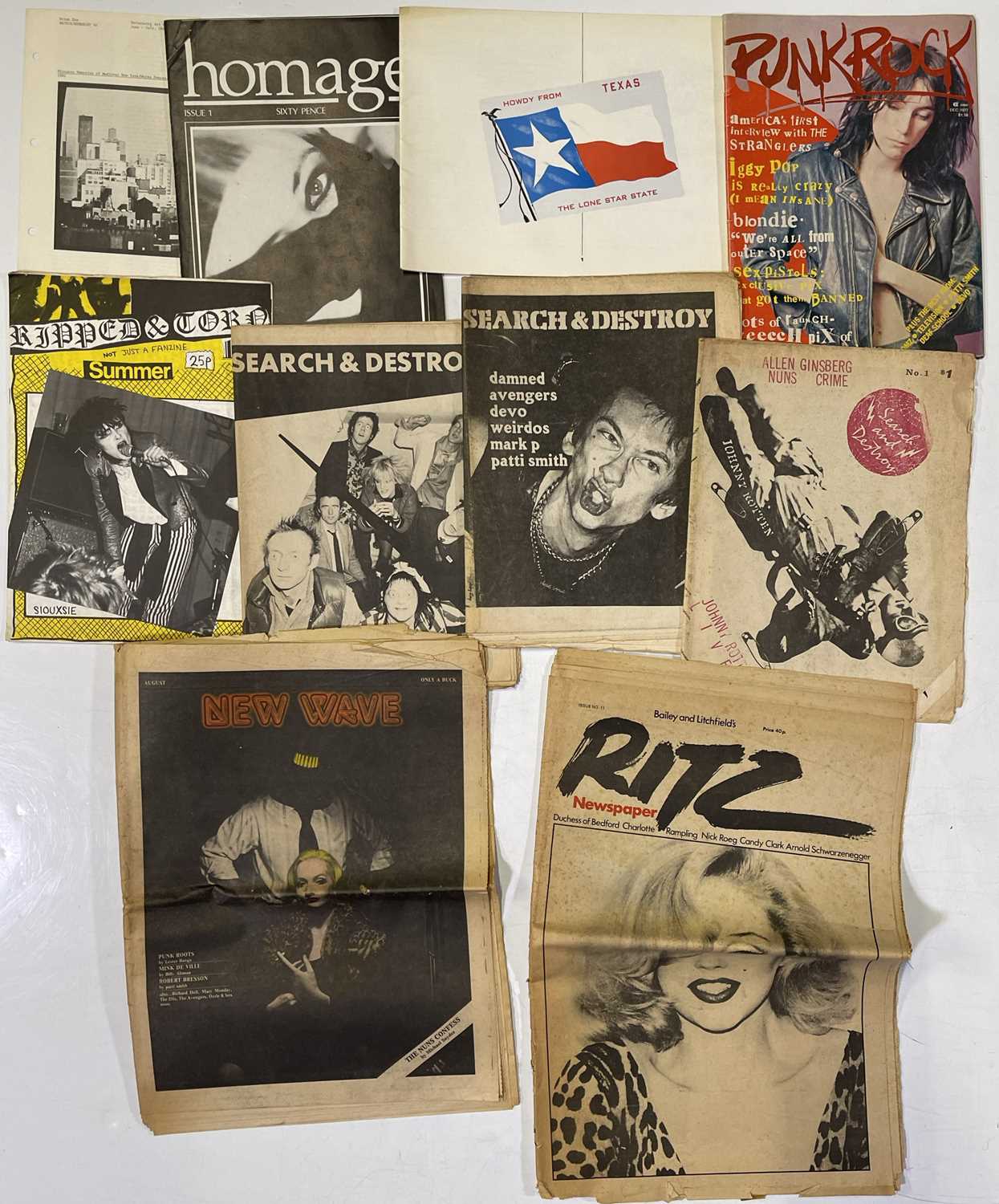 PUNK FANZINES / NEWSPAPERS INC SEARCH AND DESTROY.