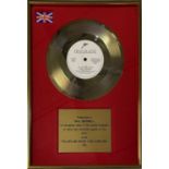DEAD OR ALIVE - YOU SPIN ME ROUND - OFFICIAL BPI GOLD DISC AWARD.