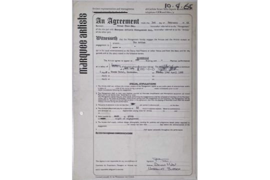 THE ACTION - 1966 GIG CONTRACTS. - Image 2 of 5