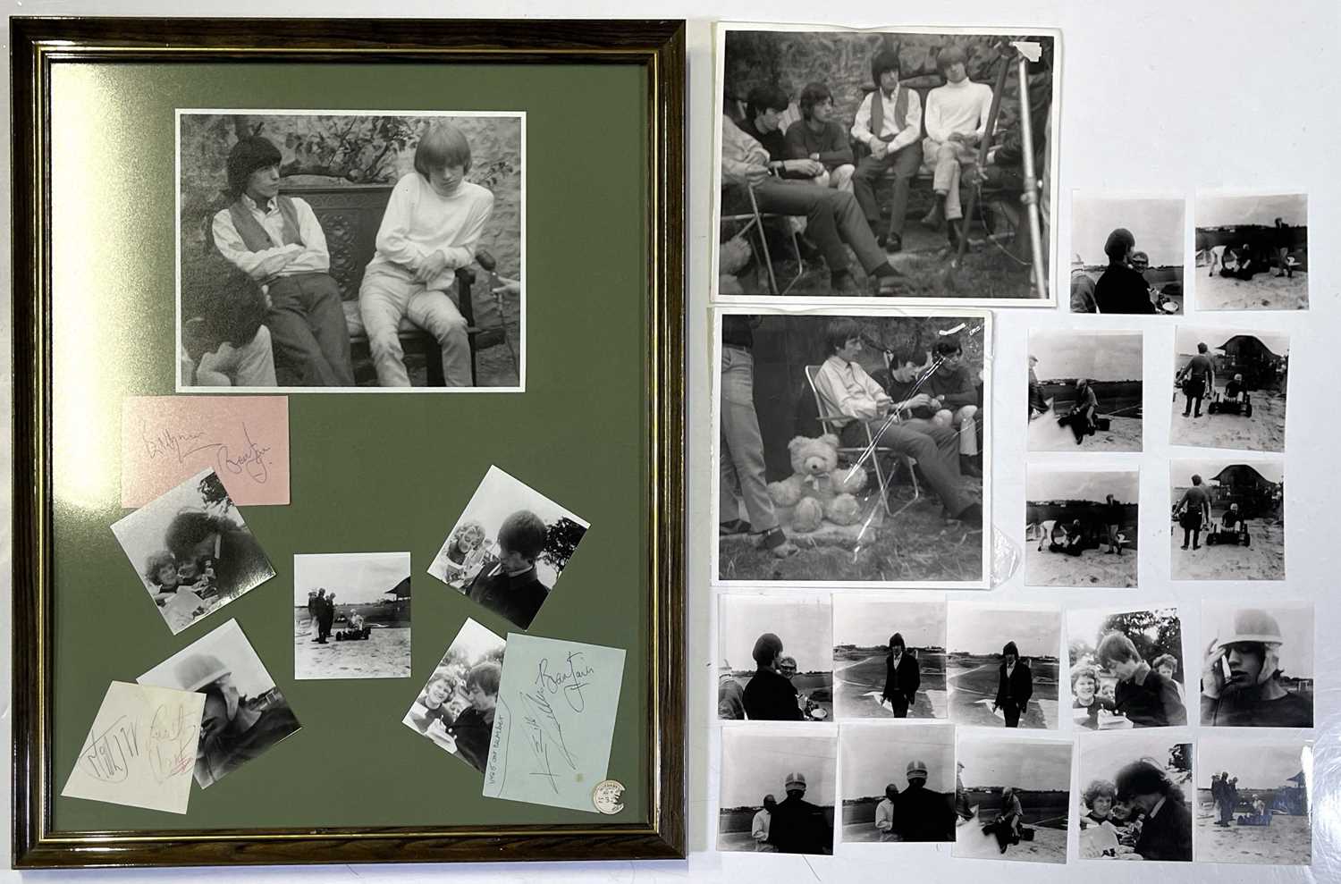 THE ROLLING STONES - SIGNED PAGES AND PHOTOGRAPHS WITH COPYRIGHT.