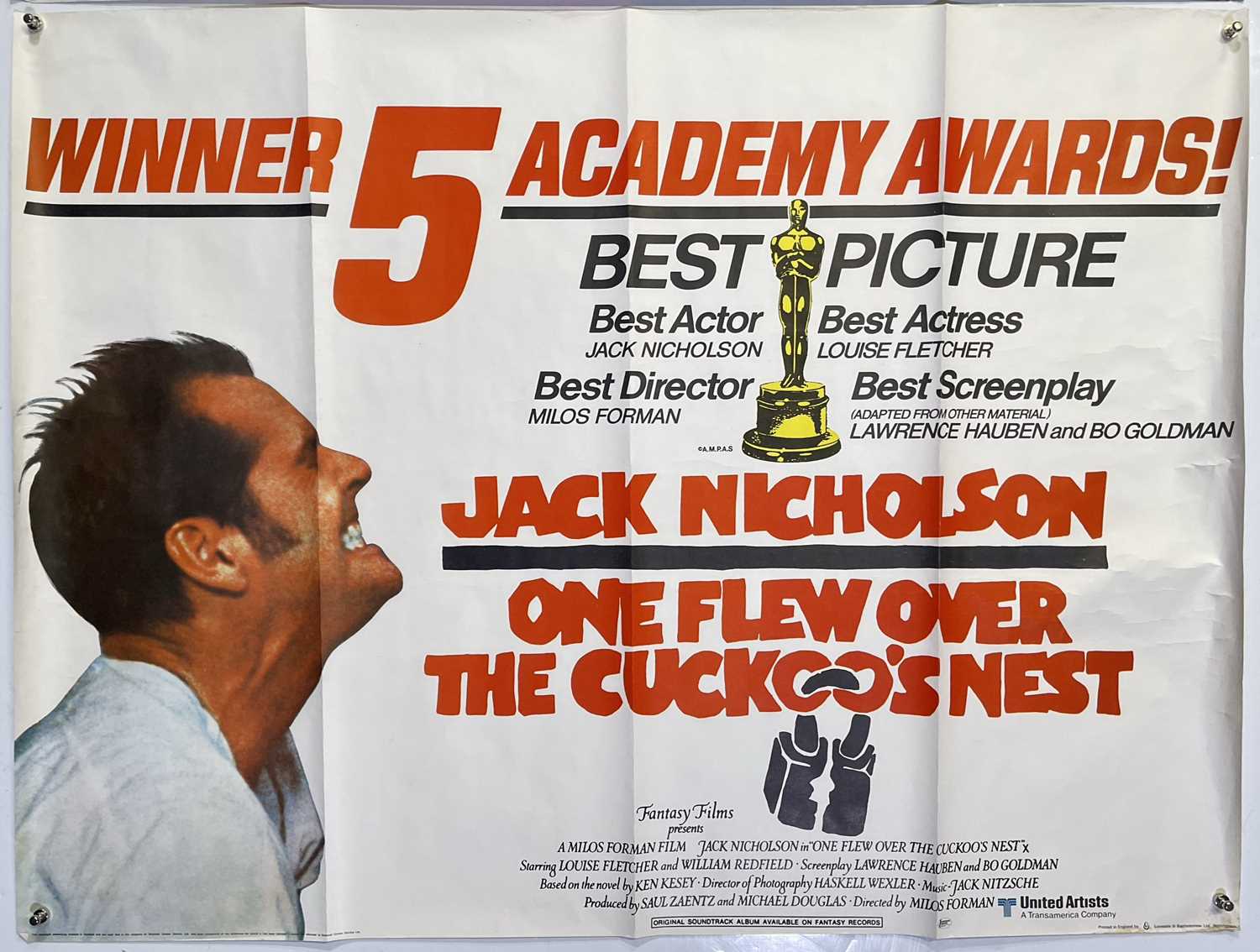 CINEMA POSTERS - ONE FLEW OVER THE CUCKOO'S NEST (1975) / TAXI DRIVER DOUBLE BILL. - Image 3 of 3