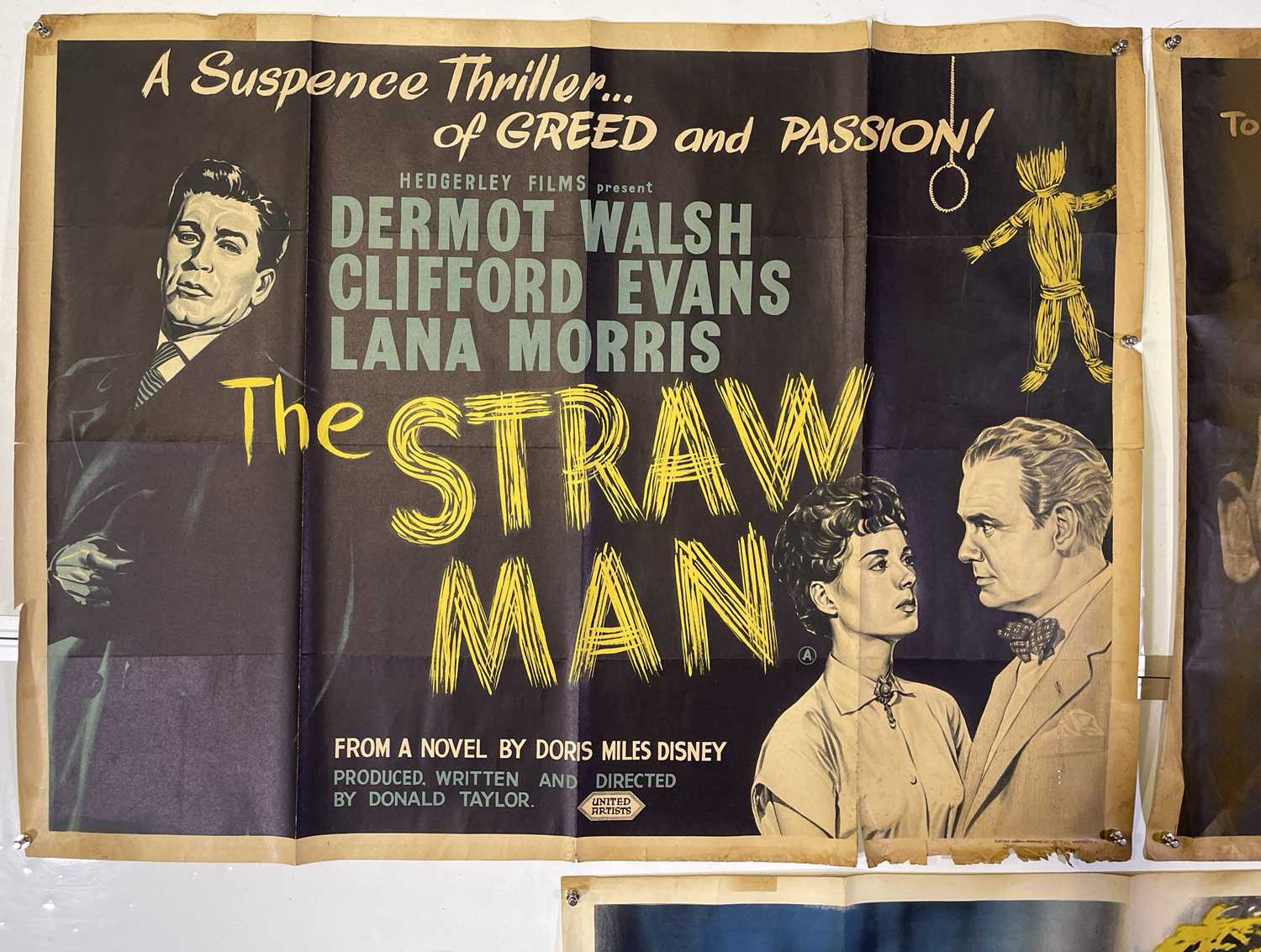 UK QUAD POSTER - BRITISH FILMS OF 50S/60S INC THE STRAW MAN (1953) / WITNESS IN THE DARK (1959) - Image 3 of 4