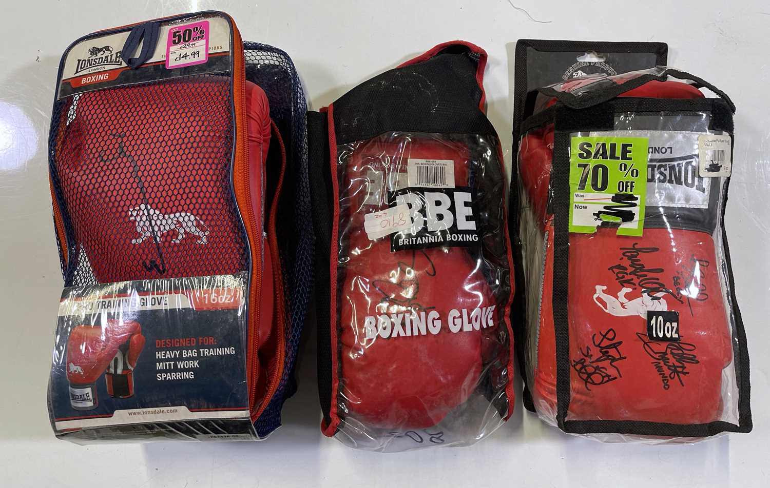 BOXING MEMORABILIA - SIGNED GLOVES INC GEORGE GROVES. - Image 2 of 2