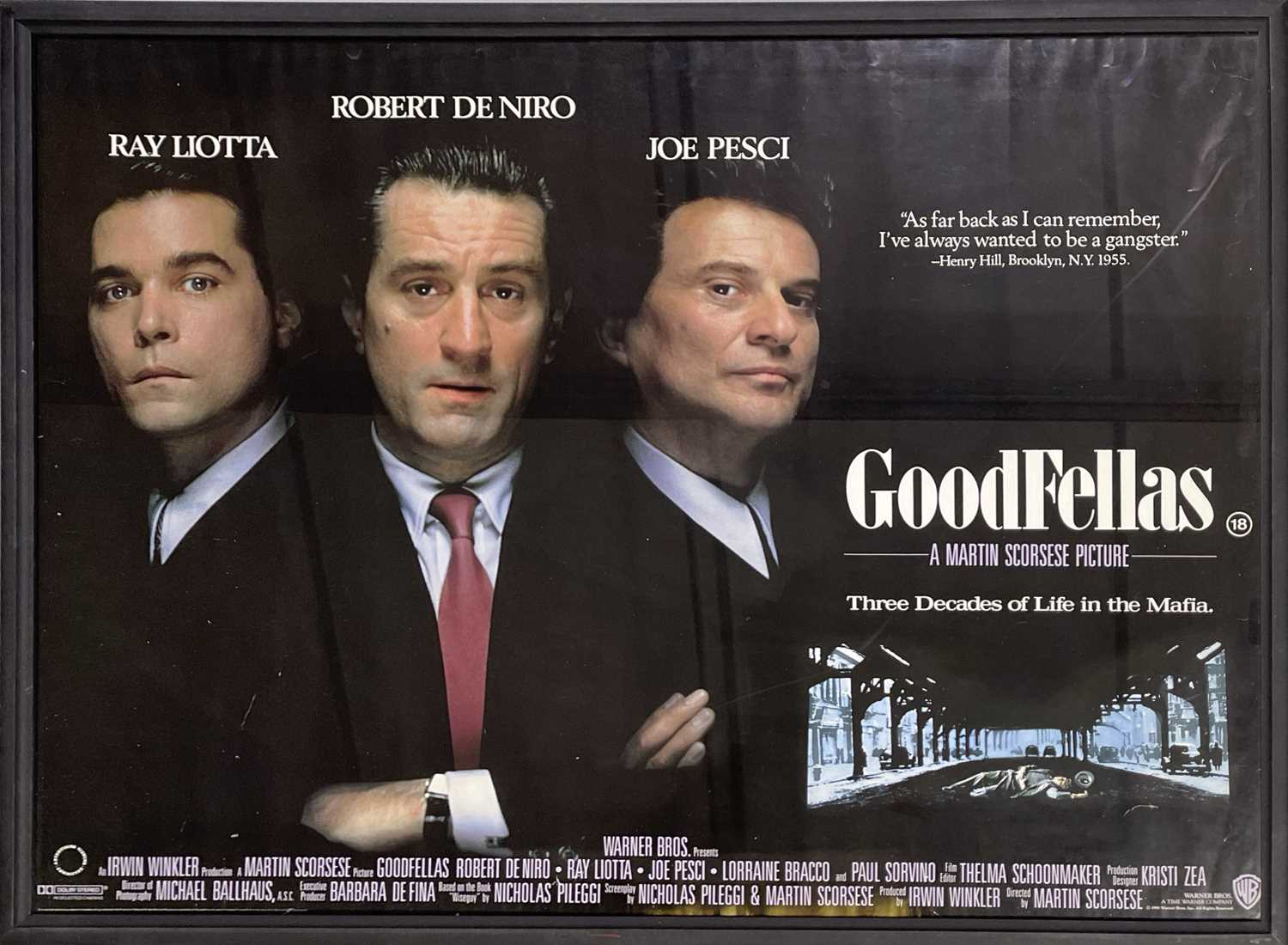 GOODFELLAS (1990) ORIGINAL UK QUAD POSTER.