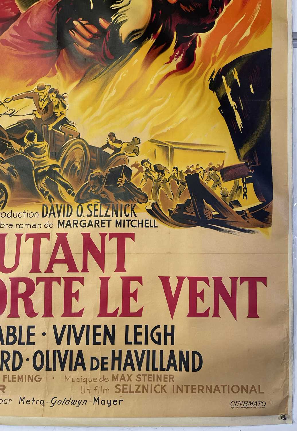 GONE WITH THE WIND (1939) - AN ORIGINAL FRENCH GRANDE POSTER C 1953 - Image 4 of 5