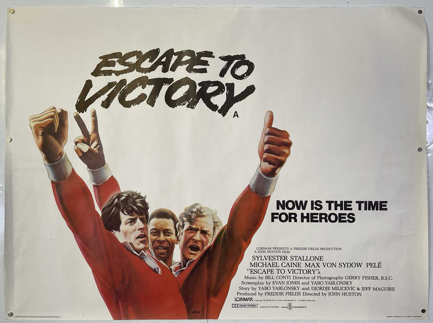 ESCAPE TO VICTORY (1981)- ORIGINAL UK QUAD POSTER.