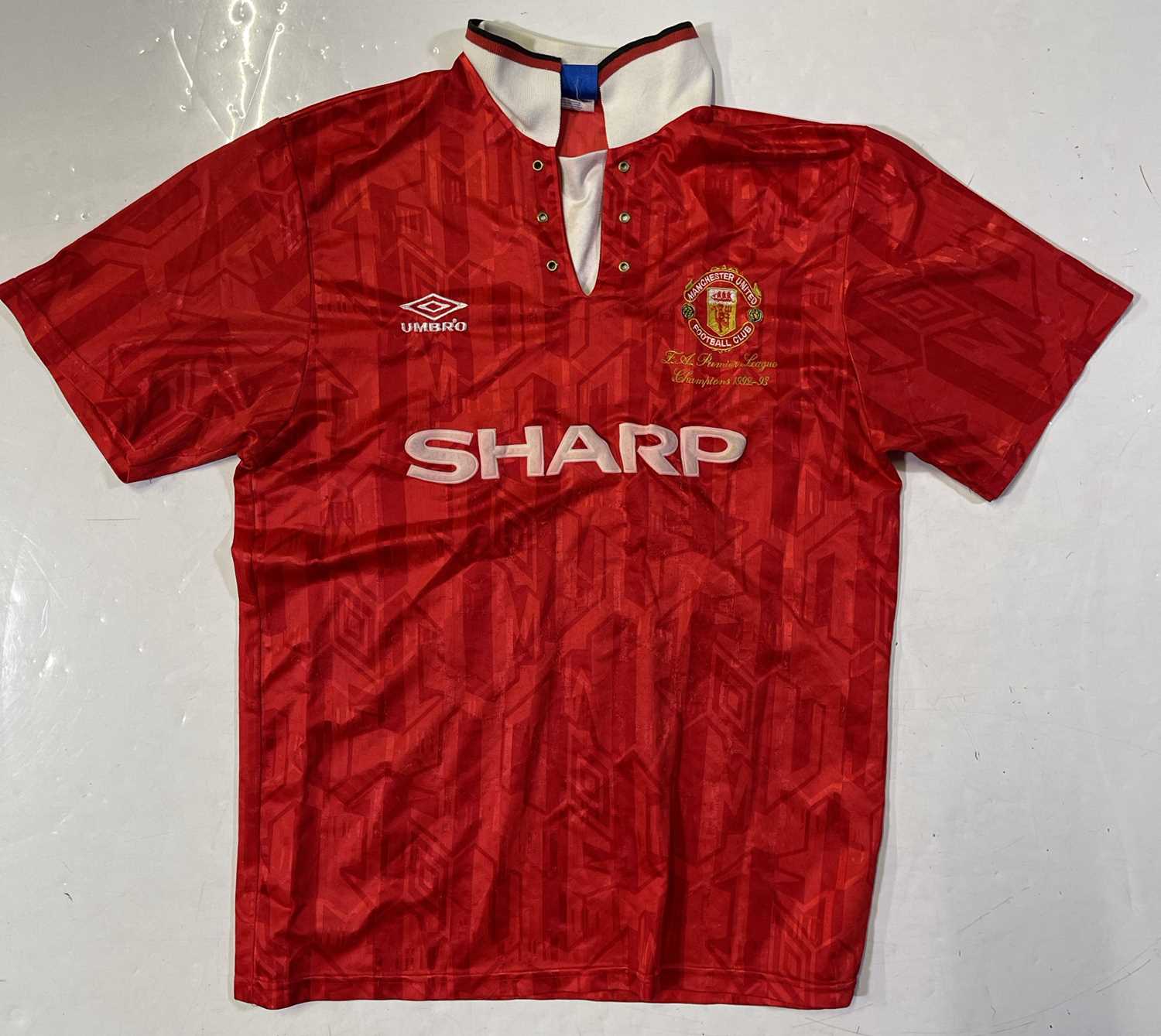 MANCHESTER UNITED - 1992-3 LEAGUE WINNERS HOME SHIRT.