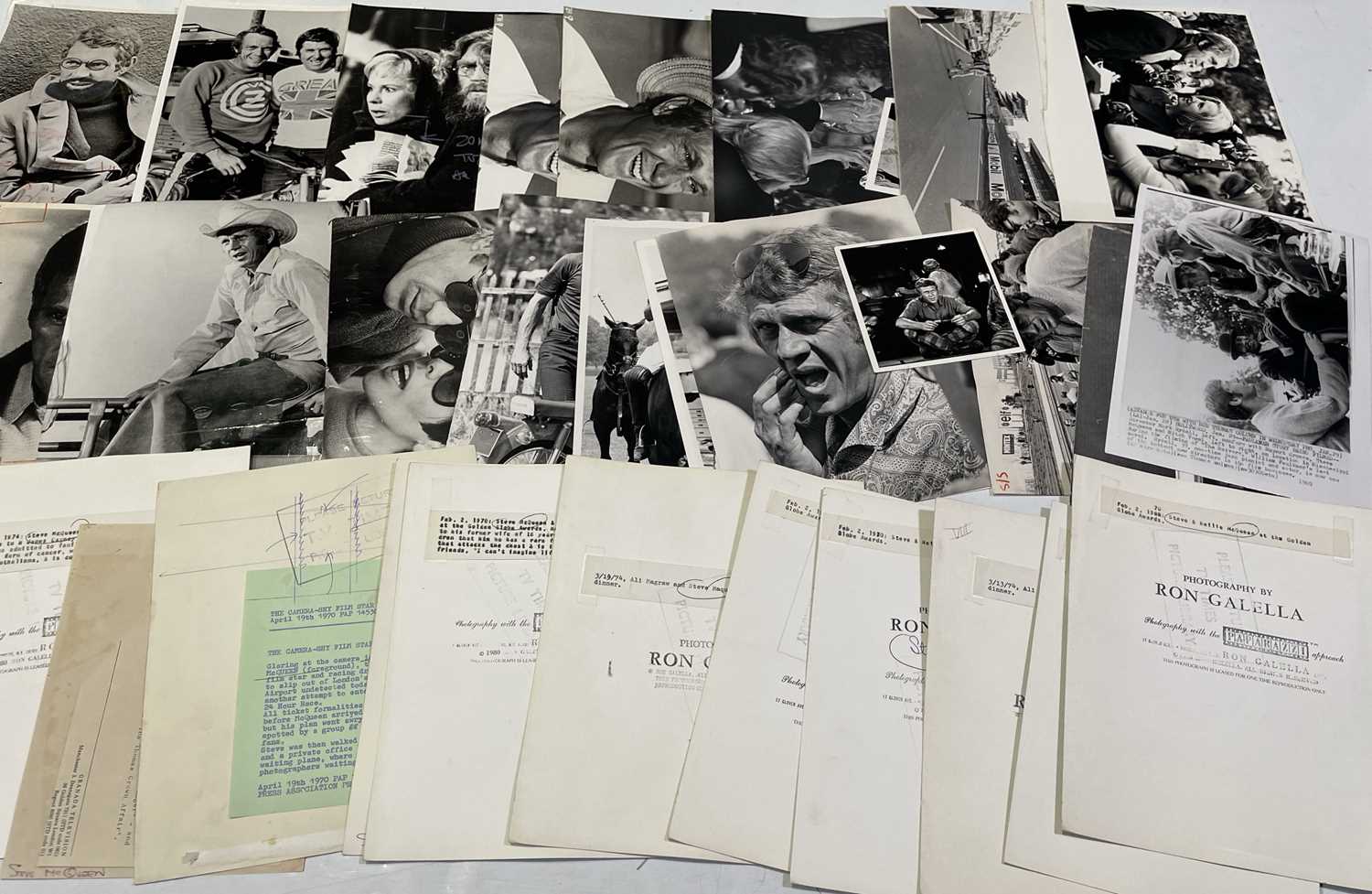 STEVE MCQUEEN - COLLECTION OF PRESS PHOTOGRAPHS. - Bild 2 aus 2