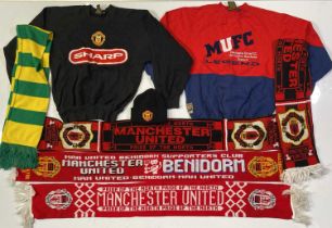 MANCHESTER UNITED - C 1990S CLOTHING /. SCARVES ETC.