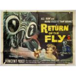 RETURN OF THE FLY (1959) - ORIGINAL UK QUAD POSTER.