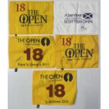 GOLF MEMORABILIA - FLAGS SIGNED BY PLAYERS/WINNERS.