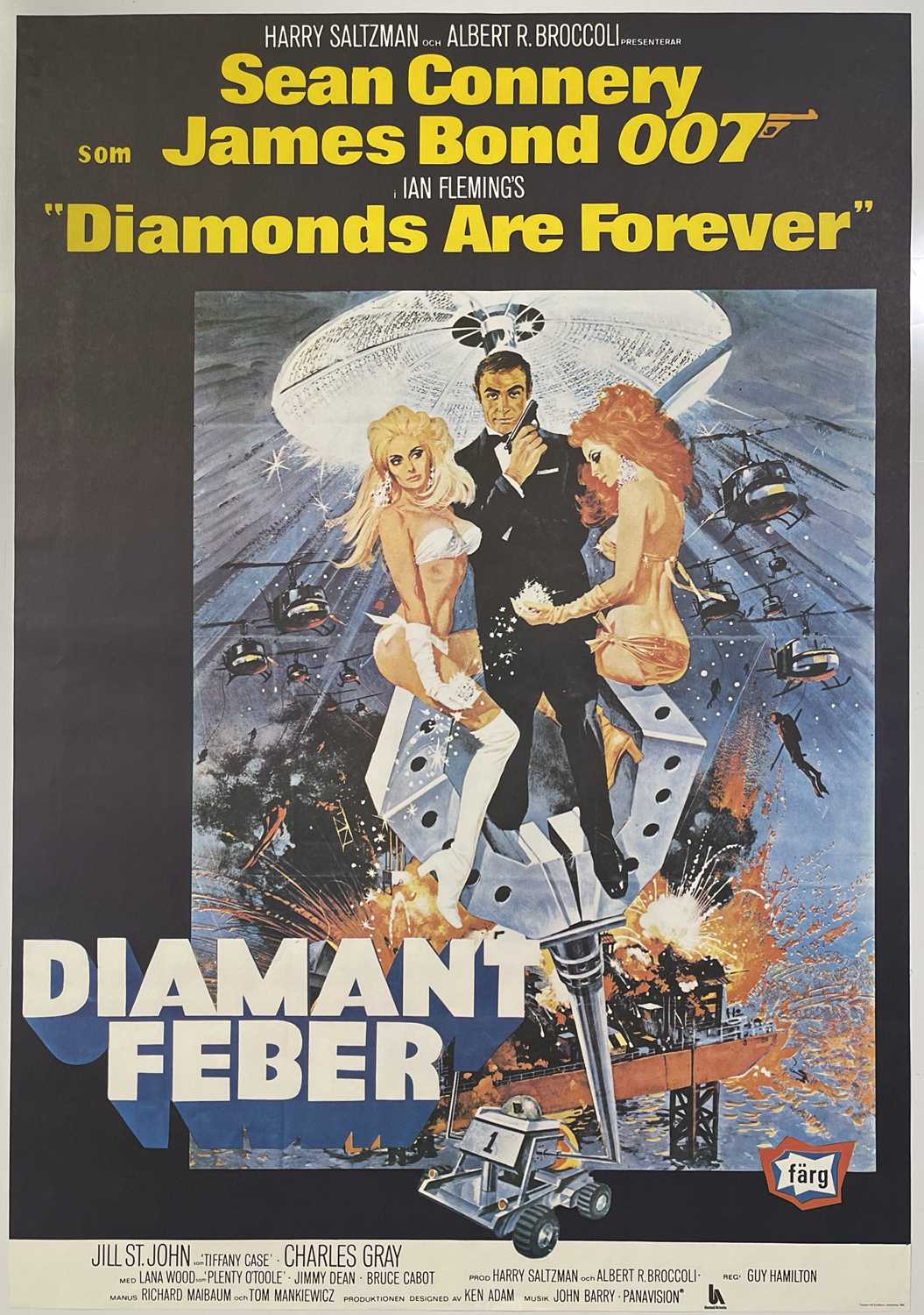 JAMES BOND - DIAMONDS ARE FOREVER (1971) - C 1982 SWEDISH REISSUE.