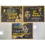 UK QUAD POSTER - BRITISH FILMS OF 50S/60S INC THE STRAW MAN (1953) / WITNESS IN THE DARK (1959)