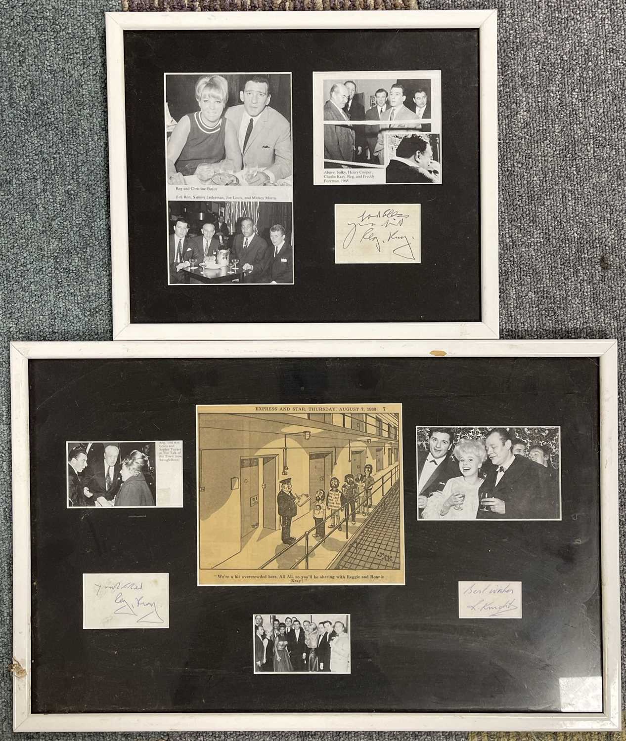 REG KRAY - SIGNED DISPLAYS.