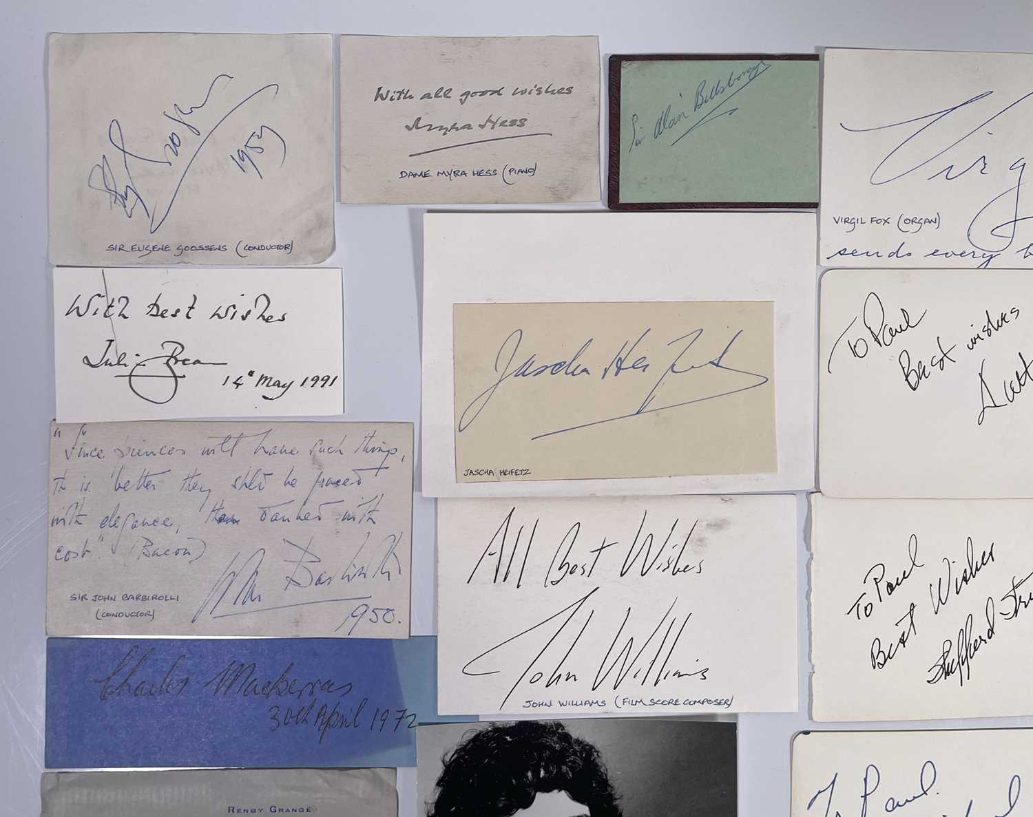 COMPOSERS/MUSICIANS - AUTOGRAPH COLLECTION INC HEIFETZ. - Bild 2 aus 5