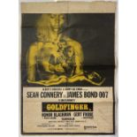 JAMES BOND - GOLDFINGER (1964) - UK DOUBLE CROWN FILM POSTER.