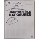 ANDY WARHOL - TWICE SIGNED 'EXPOSURES' BOOK.