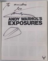 ANDY WARHOL - TWICE SIGNED 'EXPOSURES' BOOK.