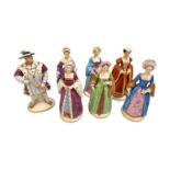 GERMAN PORCELAIN - HENRY VIII AND SIX WIVES.