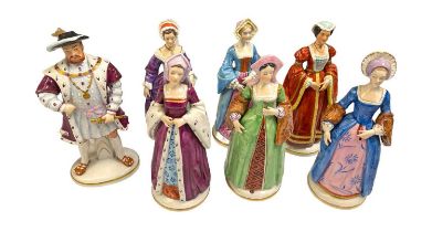 GERMAN PORCELAIN - HENRY VIII AND SIX WIVES.