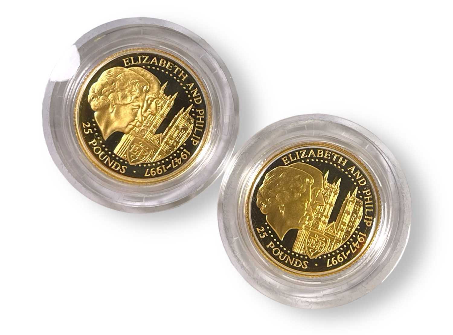 COLLECTABLE COINS - TWO 1997 GUERNSEY PROOF GOLD COINS. - Image 2 of 2