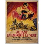 GONE WITH THE WIND (1939) - AN ORIGINAL FRENCH GRANDE POSTER C 1953