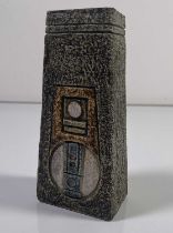 TROIKA - COFFIN VASE DECORATED BY ANNETTE WALTERS.