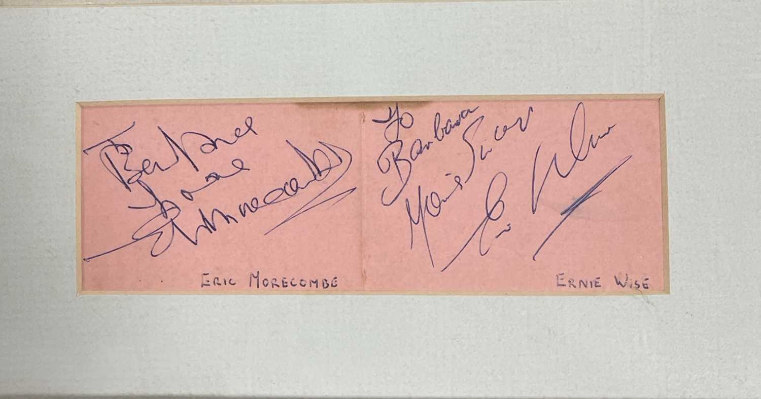 UK COMEDIANS - SIGNED ITEMS INC MORECAMBE AND WISE. - Image 2 of 2