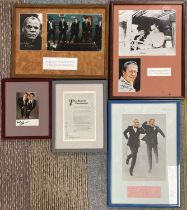 UK COMEDIANS - SIGNED ITEMS INC MORECAMBE AND WISE.