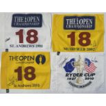 GOLF MEMORABILIA - FLAGS SIGNED BY PLAYERS/CHAMPIONSHIP WINNERS.