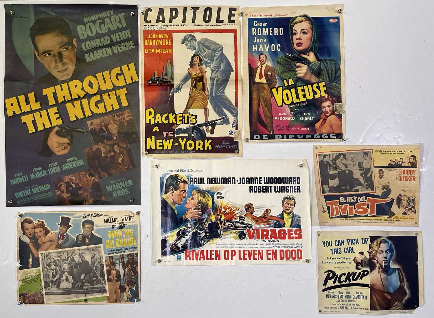 C 1950S FILM POSTERS INC BELGIAN PRINTINGS.
