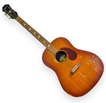 MARTIN'S PERSONALISED EPIPHONE TEXAN ACOUSTIC GUITAR.