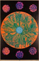 ORIGINAL BLACKLIGHT POSTER C 1969 'BIRDS'.