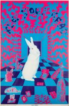 WEST COAST PSYCHEDELIA - JOSEPH MCHUGH - WHITE RABBIT POSTER.