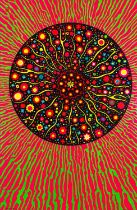 HEAD SHOP / PSYCHEDELIA - 1970S 'PSYCHEDELIC CIRCLE' PETER ZHURAW BLACKLIGHT POSTER.