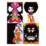 PSYCHEDELIA - FOUR POSTERS IN STYLE OF JOHN ALCORN,