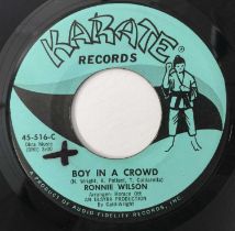 RONNIE WILSON - I'M WALKING BEHIND YOU/ BOY IN A CROWD 7" (US ORIGINAL - KARATE RECORDS - 45-516)