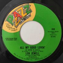 LEN JEWELL - ALL MY GOOD LOVIN' (IS GOING TO WASTE)/ THE ELEVATOR SONG 7" (US NORTHERN - PZAZZ RECOR