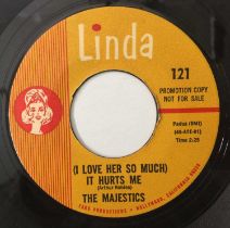 THE MAJESTICS - (I LOVE HER SO MUCH) IT HURTS ME/ GIRL OF MY DREAMS 7" (US PROMO - LINDA - 101)