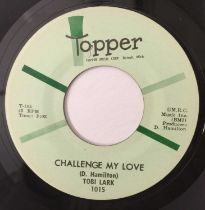 TOBI LARK - CHALLENGE MY LOVE/ SWEEP IT OUT IN THE SHED 7" (US NORTHERN - TOPPER - 1015)