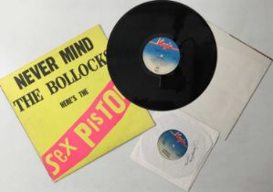 SEX PISTOLS - NEVER MIND THE BOLLOCKS LP (COMPLETE ORIGINAL COPY WITH POSTER AND 7" - 'SPOTS 001')