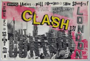 THE CLASH - ORIGINAL 1984 'OUT OF CONTROL' POSTER.