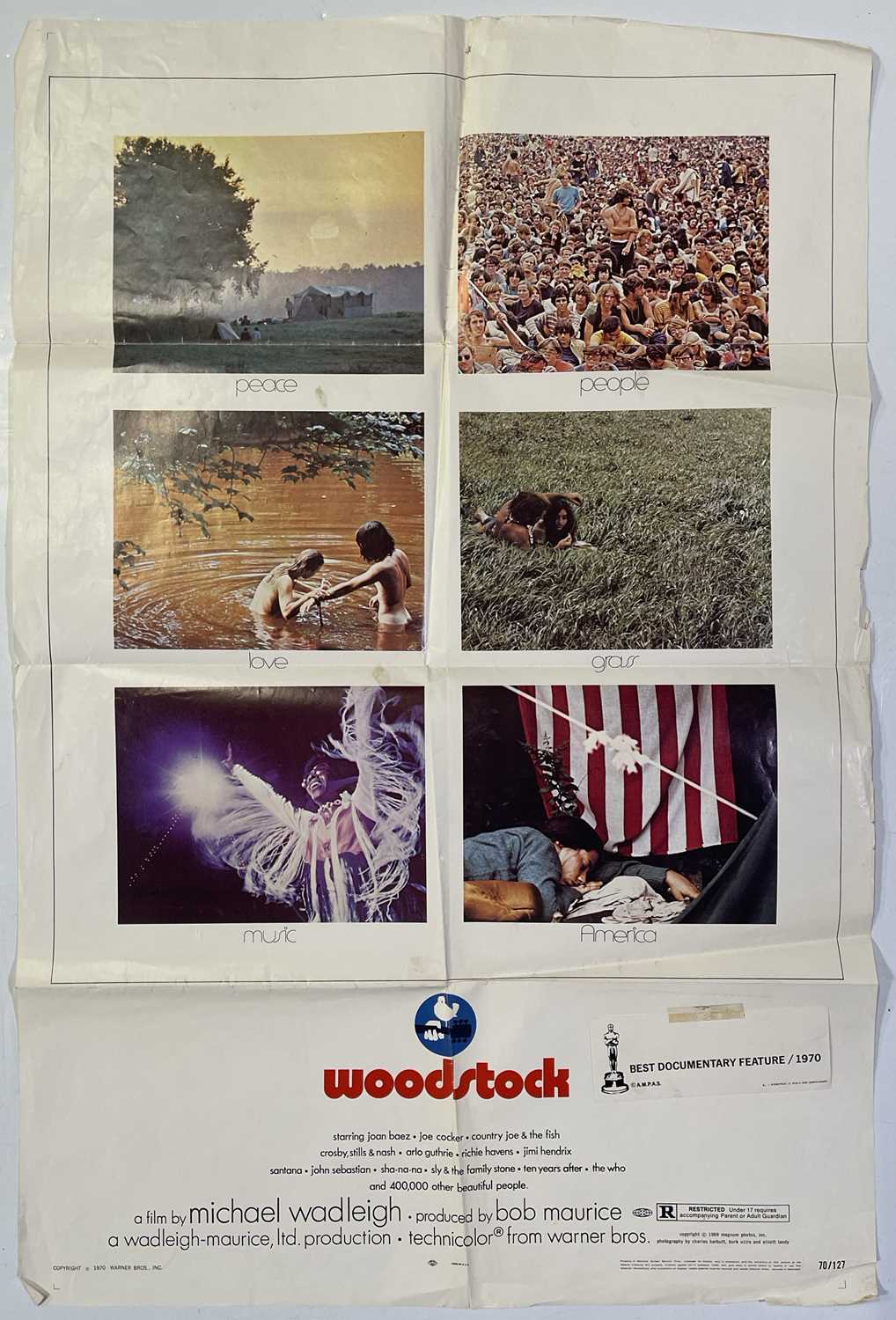 WOODSTOCK (1970) ORIGINAL US ONE-SHEET POSTER.