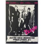 THE CLASH - ELECTRIC BALLROOM MANCHESTER, LIKELY C 1980S ISSUE POSTER.