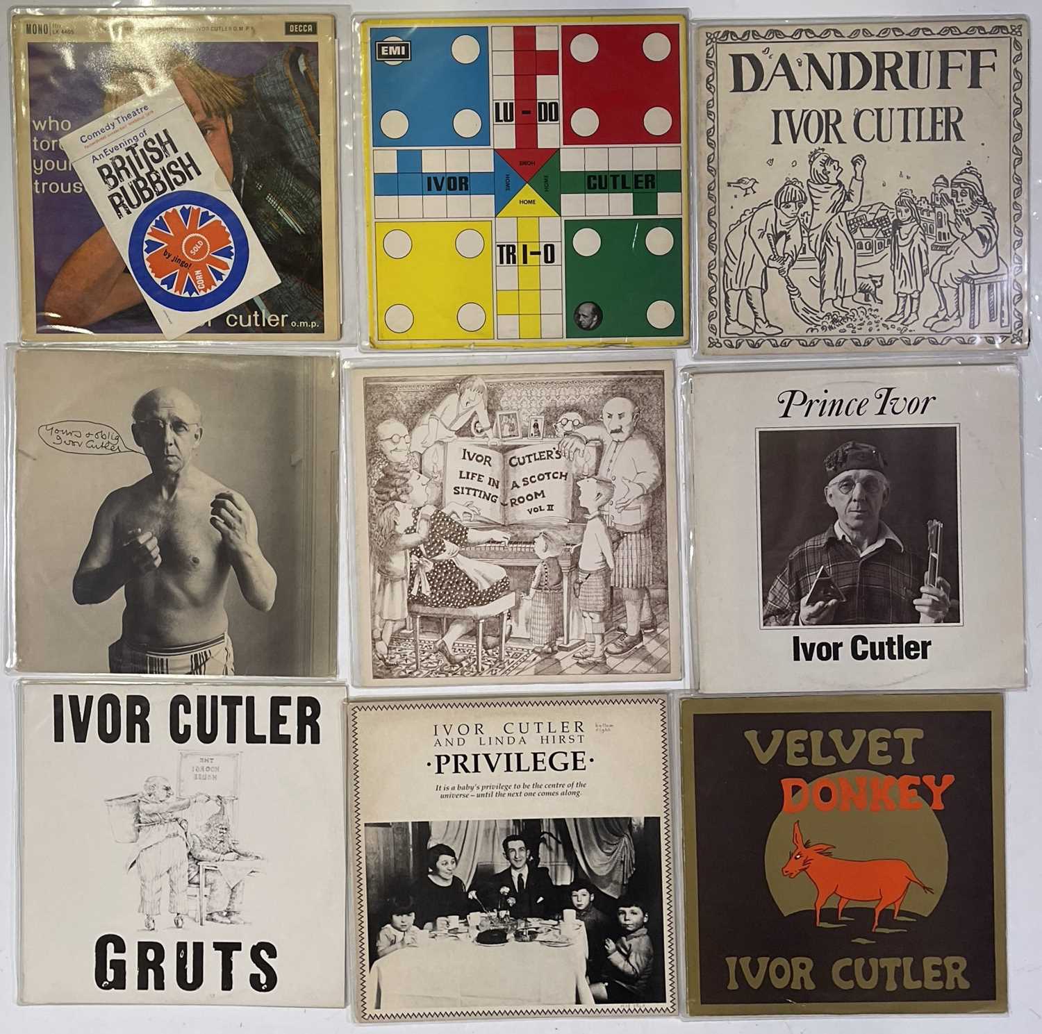 IVOR CUTLER COLLECTION OF 9 LPS.